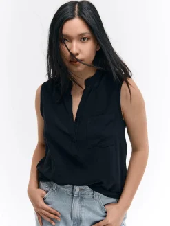 GATE Wiskozowa bluzka bez rękawów| Koszulki I Topy·Topy|Koszulki I Topy·Bluzki