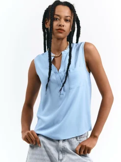 GATE Wiskozowa bluzka bez rękawów| Koszulki I Topy·Topy|Koszulki I Topy·Bluzki