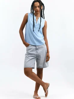 GATE Wiskozowa bluzka bez rękawów| Koszulki I Topy·Topy|Koszulki I Topy·Bluzki