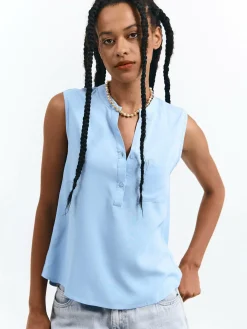 GATE Wiskozowa bluzka bez rękawów| Koszulki I Topy·Topy|Koszulki I Topy·Bluzki