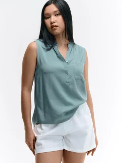 GATE Wiskozowa bluzka bez rękawów| Koszulki I Topy·Topy|Koszulki I Topy·Bluzki