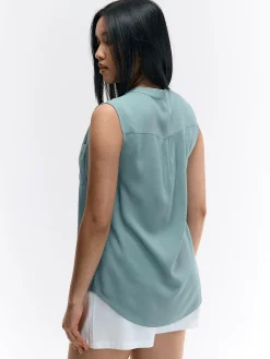 GATE Wiskozowa bluzka bez rękawów| Koszulki I Topy·Topy|Koszulki I Topy·Bluzki