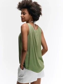 GATE Wiskozowa bluzka bez rękawów| Koszulki I Topy·Topy|Koszulki I Topy·Bluzki