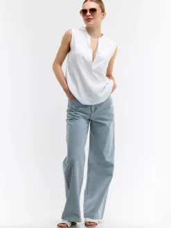 GATE Wiskozowa bluzka bez rękawów| Koszulki I Topy·Topy|Koszulki I Topy·Bluzki