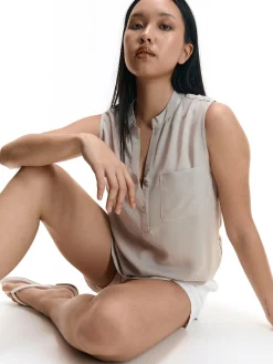 GATE Wiskozowa bluzka bez rękawów| Koszulki I Topy·Topy|Koszulki I Topy·Bluzki