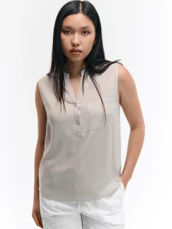 GATE Wiskozowa bluzka bez rękawów| Koszulki I Topy·Topy|Koszulki I Topy·Bluzki