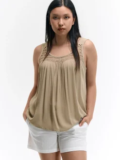 GATE Wiskozowa bluzka bez rękawów| Koszulki I Topy·Topy|Koszulki I Topy·Bluzki