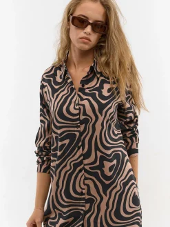 GATE Wiskozowa sukienka damska z nadrukiem| Kategorie·Sukienki