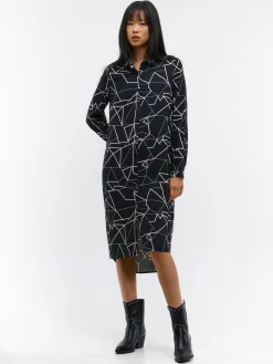 GATE Wiskozowa sukienka damska z nadrukiem| Kategorie·Sukienki