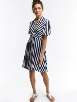 GATE Wiskozowa sukienka w paski| Kategorie·Sukienki