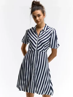 GATE Wiskozowa sukienka w paski| Kategorie·Sukienki