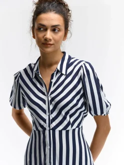 GATE Wiskozowa sukienka w paski| Kategorie·Sukienki