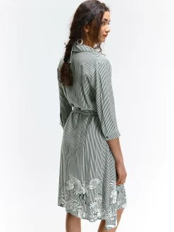 GATE Wiskozowa sukienka w paski z nadrukiem| Kategorie·Sukienki