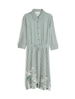 GATE Wiskozowa sukienka w paski z nadrukiem| Kategorie·Sukienki