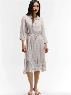 GATE Wiskozowa sukienka w paski z nadrukiem| Kategorie·Sukienki