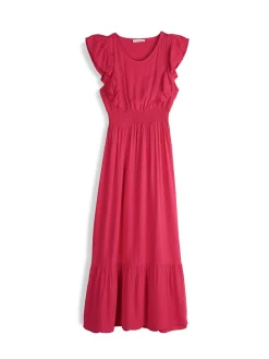 GATE Wiskozowa sukienka z marszczonymi rękawami| Kategorie·Sukienki