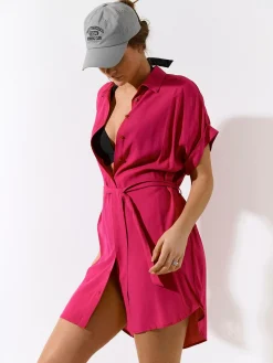 GATE Wiskozowa sukienka z paskiem| Kategorie·Sukienki