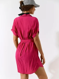 GATE Wiskozowa sukienka z paskiem| Kategorie·Sukienki