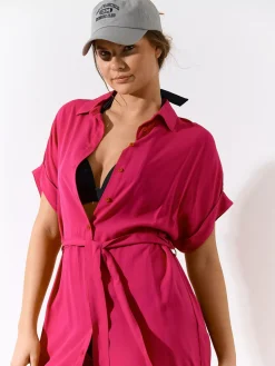 GATE Wiskozowa sukienka z paskiem| Kategorie·Sukienki