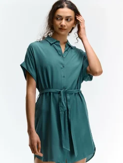 GATE Wiskozowa sukienka z paskiem| Kategorie·Sukienki