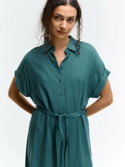 GATE Wiskozowa sukienka z paskiem| Kategorie·Sukienki