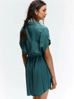 GATE Wiskozowa sukienka z paskiem| Kategorie·Sukienki