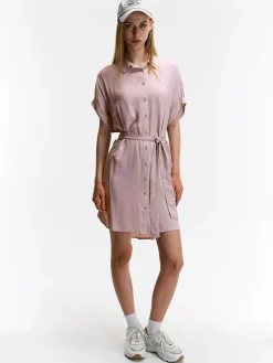 GATE Wiskozowa sukienka z paskiem| Kategorie·Sukienki