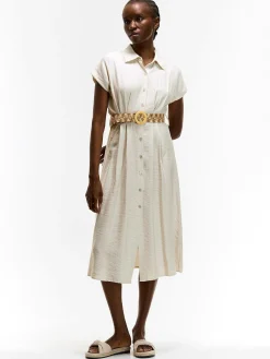 GATE Wiskozowa sukienka z paskiem| Kategorie·Sukienki