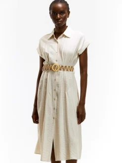 GATE Wiskozowa sukienka z paskiem| Kategorie·Sukienki