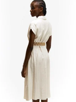 GATE Wiskozowa sukienka z paskiem| Kategorie·Sukienki