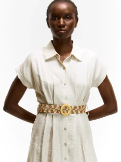 GATE Wiskozowa sukienka z paskiem| Kategorie·Sukienki