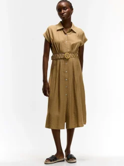 GATE Wiskozowa sukienka z paskiem| Kategorie·Sukienki