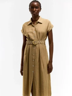 GATE Wiskozowa sukienka z paskiem| Kategorie·Sukienki