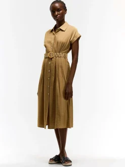 GATE Wiskozowa sukienka z paskiem| Kategorie·Sukienki