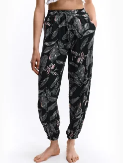 GATE Wiskozowe spodnie haremowe z nadrukiem| Spodnie·Spodnie