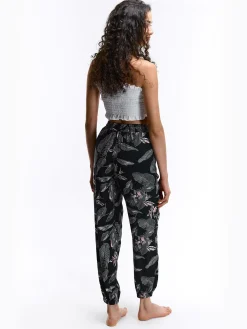 GATE Wiskozowe spodnie haremowe z nadrukiem| Spodnie·Spodnie