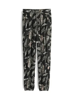 GATE Wiskozowe spodnie haremowe z nadrukiem| Spodnie·Spodnie