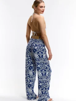 GATE Wiskozowe spodnie z paskiem| Spodnie·Spodnie