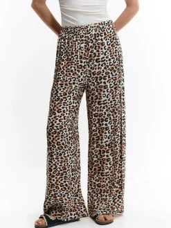 GATE Wiskozowe spodnie z rozcięciem z boku| Spodnie·Spodnie