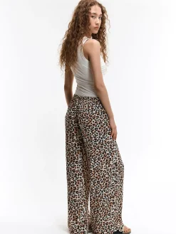 GATE Wiskozowe spodnie z rozcięciem z boku| Spodnie·Spodnie