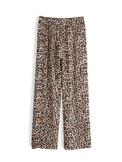 GATE Wiskozowe spodnie z rozcięciem z boku| Spodnie·Spodnie