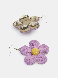 GATE Wiszące kolczyki w kształcie kwiatka| Akcesoria·Biżuteria