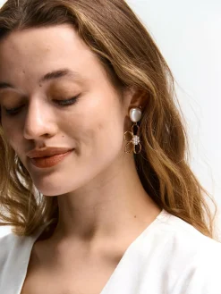 GATE Wiszące kolczyki w kształcie kwiatka| Akcesoria·Biżuteria