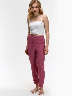 GATE Wąskie spodnie z wiskozy| Spodnie·Spodnie