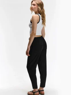 GATE Wąskie spodnie z wiskozy| Spodnie·Spodnie