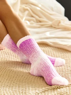 GATE Wysokie, prążkowane skarpetki w kolorze ombré| Bielizna·Skarpety|Akcesoria·Skarpety