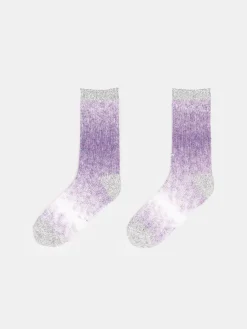 GATE Wysokie, prążkowane skarpetki w kolorze ombré| Bielizna·Skarpety|Akcesoria·Skarpety