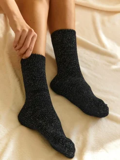 GATE Wysokie skarpetki szenilowe z metaliczną nitką| Bielizna·Skarpety|Akcesoria·Skarpety