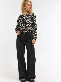 GATE Wzorzysta bluzka damska| Koszulki I Topy·Topy|Koszulki I Topy·Bluzki