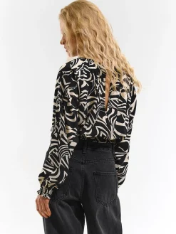 GATE Wzorzysta bluzka damska| Koszulki I Topy·Topy|Koszulki I Topy·Bluzki